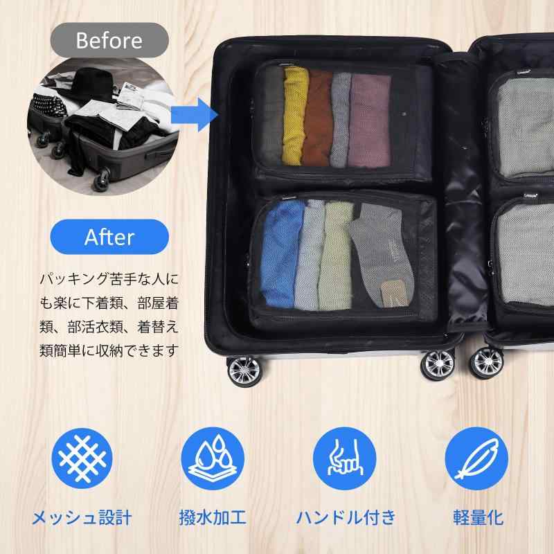 トラベルポーチ メッシュポーチ 4点セット 旅行 便利グッズ パッキングポーチ メッシュケース 旅行用圧縮袋 ガジェットケース 仕分けバッグ 出張 メンズ 男女兼用 お盆休み 帰省 バッグ mkslpulp-10140252 MK楽天市場店 サンプル画像3