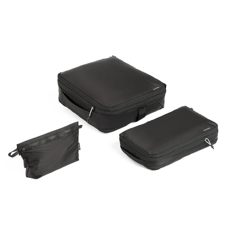 乐天商城 - NextPacker 4パック 超軽量圧縮パッキングオーガナイザー アクセサリーポーチ＆シューズバッグ付き YKKダブルサイドジッパートラベルキューブセット バックパック＆スーツケース用