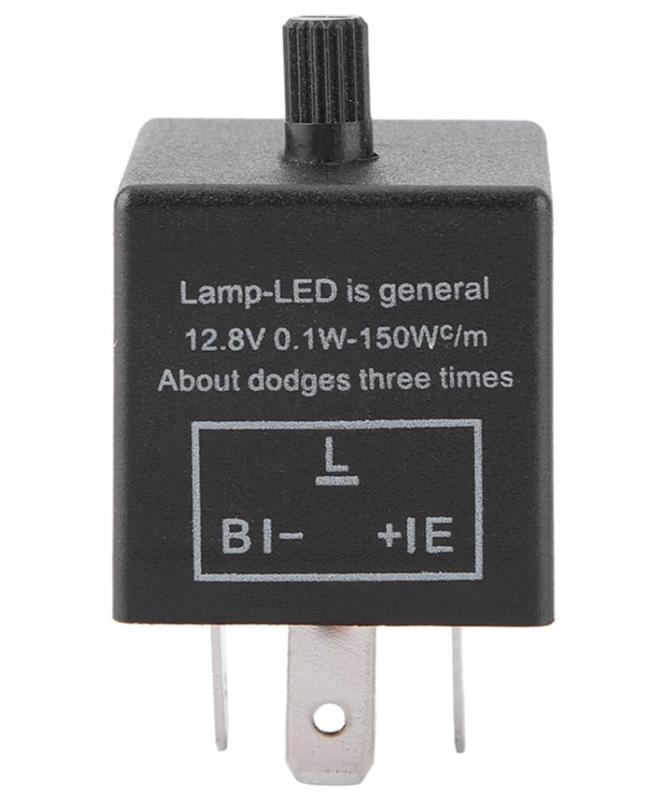 YFFSFDC フラッシャーリレー 12V 3ピン ウインカーリレー CF13 点滅速度 調整可能 LEDフラッシャーリレー オートバイ用