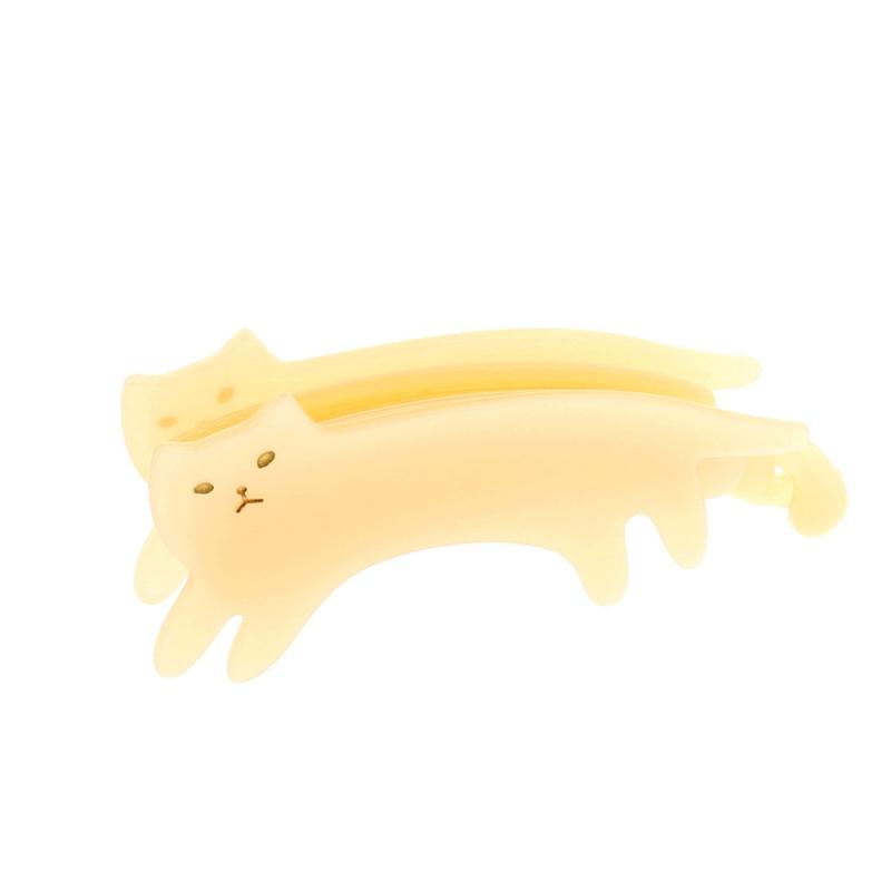 [パリスキッズ] バナナクリップ ねこ ネコ 猫 キャット にゃんこ ヘアアクセサリー ヘアアクセ Luxury's