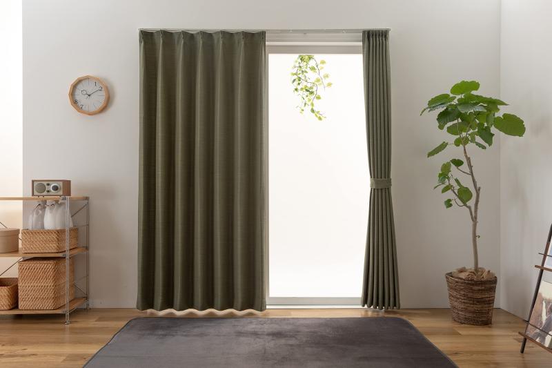 乐天商城 - ユニベール ドレープカーテン 遮光3級 形状記憶 洗える レガシー