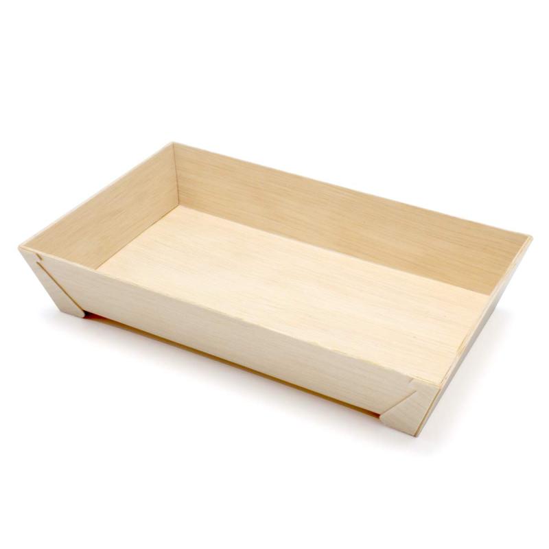 MK楽天市場店のKAYU PACKAGE 長方形 RECTANGLE 木製 容器 （フタ別売）使い捨て｜アングル2