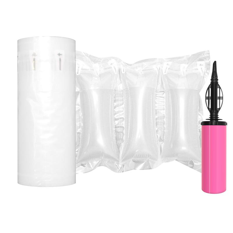 Hijelyn 緩衝材 梱包材 引っ越し エアパッキン 空気緩衝材ピロー型 輸送用 すき間埋め梱包包装資材 自由切断隙間 ポンプ ハンドポンプ付き