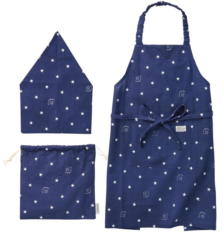 ケイト キッズエプロン+バンダナ+巾着セット