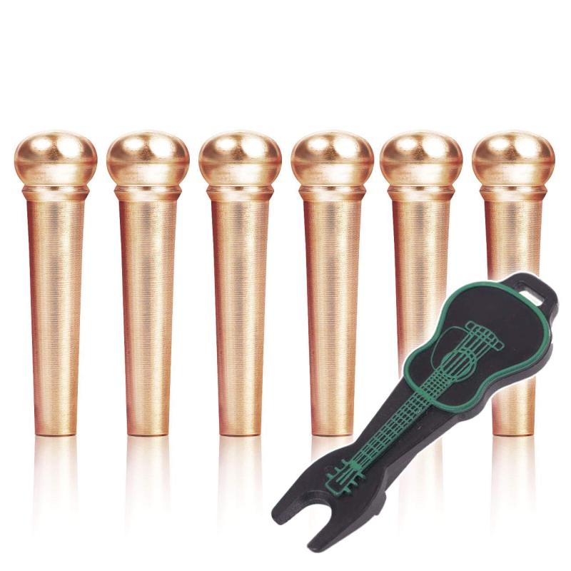 樂天商城 - factus ブリッジピン アコギ ギター 用 エンドピン 真鍮 ブラス 【ピン抜き＆取扱説明書付き】