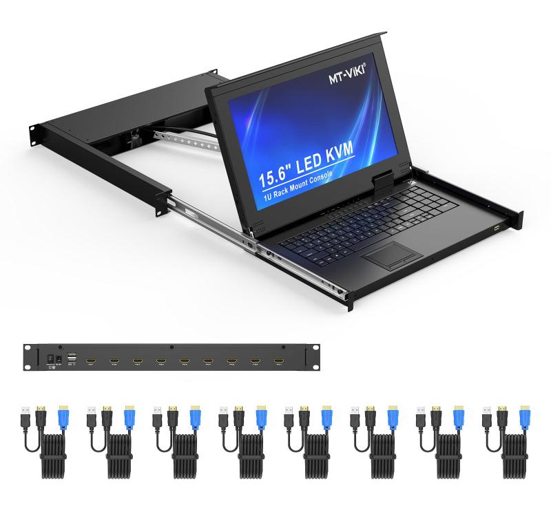 乐天商城 - MT-VIKI LCD付き8ポートHDMI KVM切替器