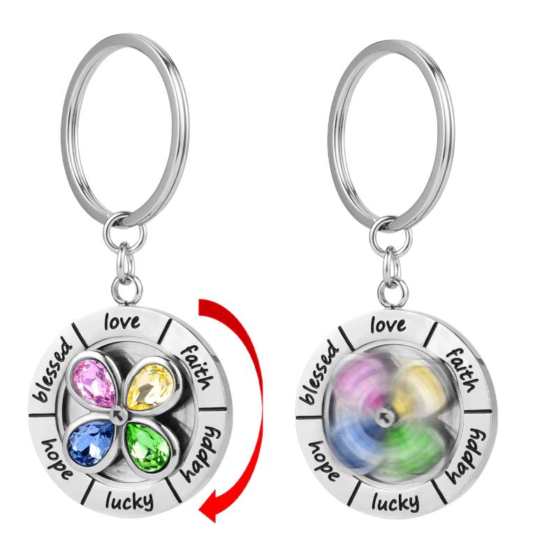 [XinSiChen] ハンドスピナー サイコロ ルーレット キーホルダー ストレス解消 グッズ 人気ランキング ボードゲーム 子ども用 面白い 暇つぶし ダイス 暇潰し 玩具 船の舵 おしゃれ キーリング