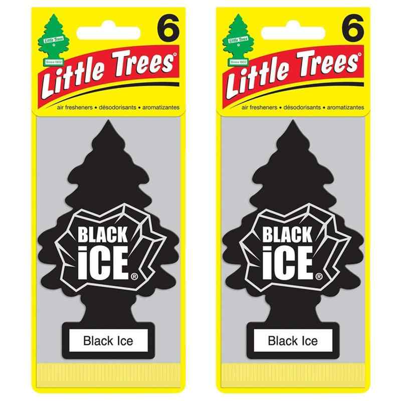 リトルツリー エアフレッシュナー 【Black Ice 6pac】6枚セットLittleTree 芳香剤 ブラックアイス6枚組 ×2パック (12)