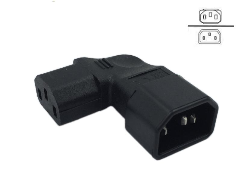 Rakuten - CERRXIANライトアングルIEC 320 C14 3ピンオス - C13メスPDU PSU UPSパワーエクステンションアダプタLCD LEDウォールマウント用レセプタクル