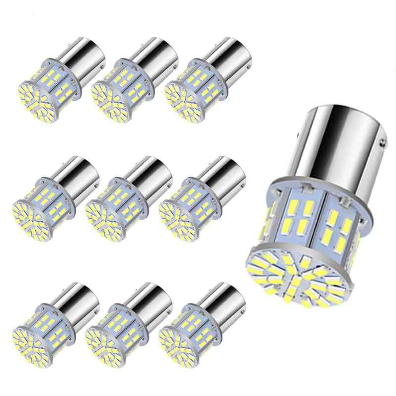 乐天商城 - YOBIS 10個入り 高輝度 S25 シングル球 LED（P21W 1156 S25 G18 BA15S）ピン角180度 バックランプ 3014SMD ホワイト 6000K 12V 24V兼用 【ハイブリッド車対応】