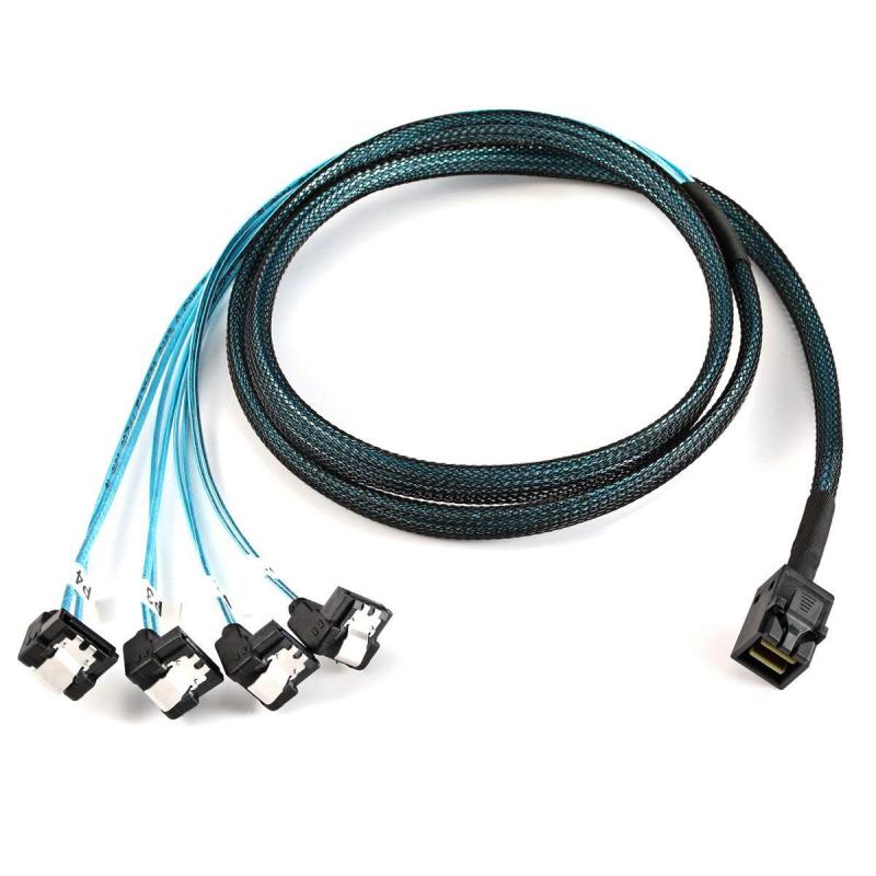 乐天商城 - Cablecc 内部 Mini SAS SFF-8087 から Mini SAS 高密度 HD SFF-8643 データ サーバー ハードディスク RAID ケーブル 50cm