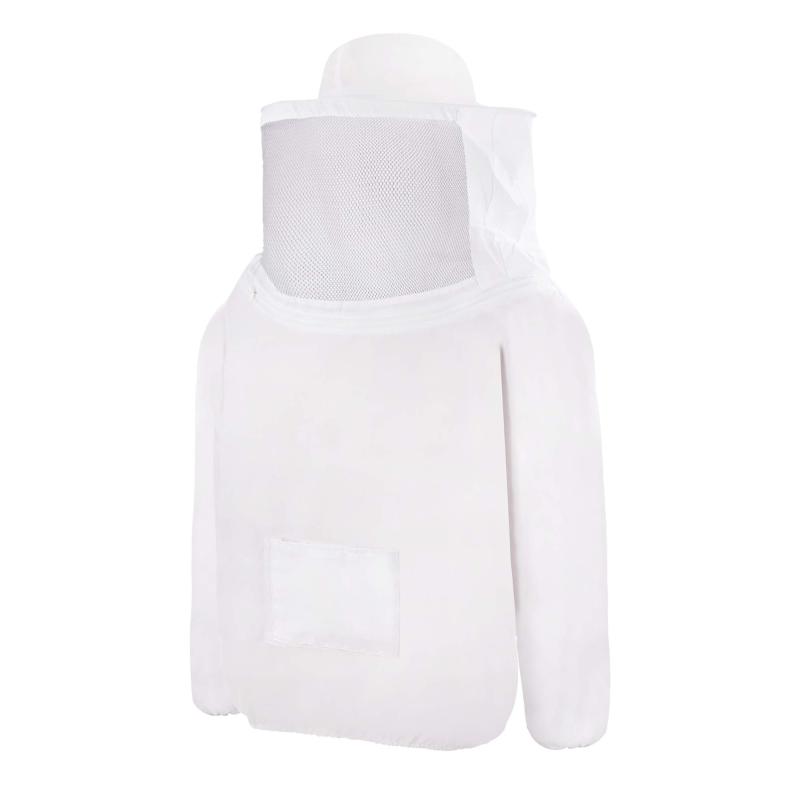 [IPENNYE] 養蜂用 プロ防護服 蜂用防護服 ハチミツ防護服 上着 養蜂スーツ 虫よけ ミツバチ防止服 帽子付け フェイスネット ファスナー付き つば広 軽量 通気性 腕繋ぎ 害虫駆除 蚊虫対策 鉄壁