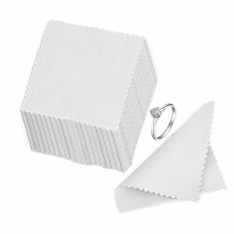 乐天商城 - YFFSFDC 銀みがきクロス 8cm×8cm (50枚入り)大判 高性能シルバークロス 金属磨きクロス シルバー研磨 超極細繊維 クリーナー ネックレス/指輪/腕時計/銀製品/銀食器/楽器汚れ落とし艶出し