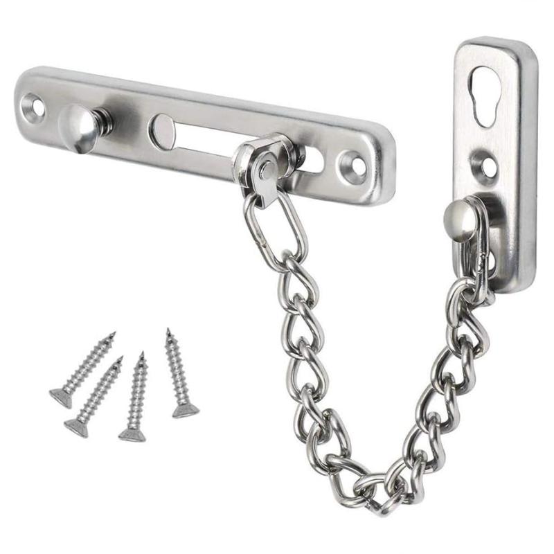 MINBOOT ドアチェーン ロック ステンレス 玄関 室内 部屋 扉 後付け セキュリティロック ガード 防犯グ..