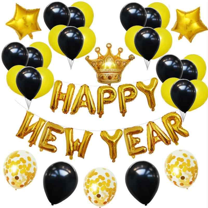 Toys, Hobbies, Games - 新年 パーティーグッズ 装飾 newyearパーティー 飾り付け Happy NewYear 風船セット 写真道具 バルーン 部屋 飾りつけ 装飾 デコレーション