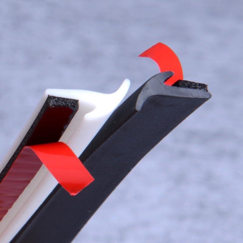 wowjimi 車用モール 5m 5mm*7mm T字型 汎用 隙間埋め エアロモール ヘッドライト ドア 風切り音防止 気密性アップ 防尘 装飾用 ゴムシールストリップ 自由カット 白