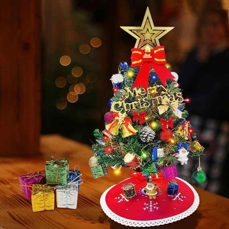 乐天商城 - Sutekus 卓上 クリスマス ツリー 電飾つき セット かわいい ミニ サイズ 60cm オーナメント 玄関に 飾り ウェルカムツリーにも インテリア 用品 プレゼントに最適