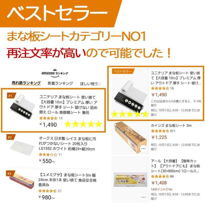 ユニテリア まな板シート 使い捨て【大容量 1...の紹介画像2