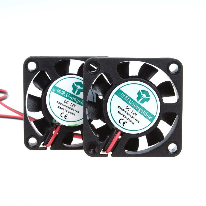 ANMBEST 2点セット 4010サイレントブラシレス冷却ファン 2ピンブラシレス 4CMファン 40mmx40mmx10mmクールな3Dプリンター用部品PCケースCPUクーラースリーブベアリング7ブレード
