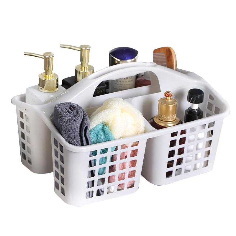 バスバスケット 浴室用 収納バスケット 温泉バッグ収納 収納かご バスルーム ハンドル付き 水切りかご プラスチック シャンプー ランドリー収納 洗面所 化粧品 多機能 収納かご 小物収納