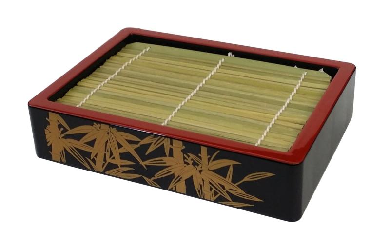 乐天商城 - 若泉漆器 割烹漆器 ⅮX盛そばセイロ 竹(竹ス付)1-533-5 1-533-1A