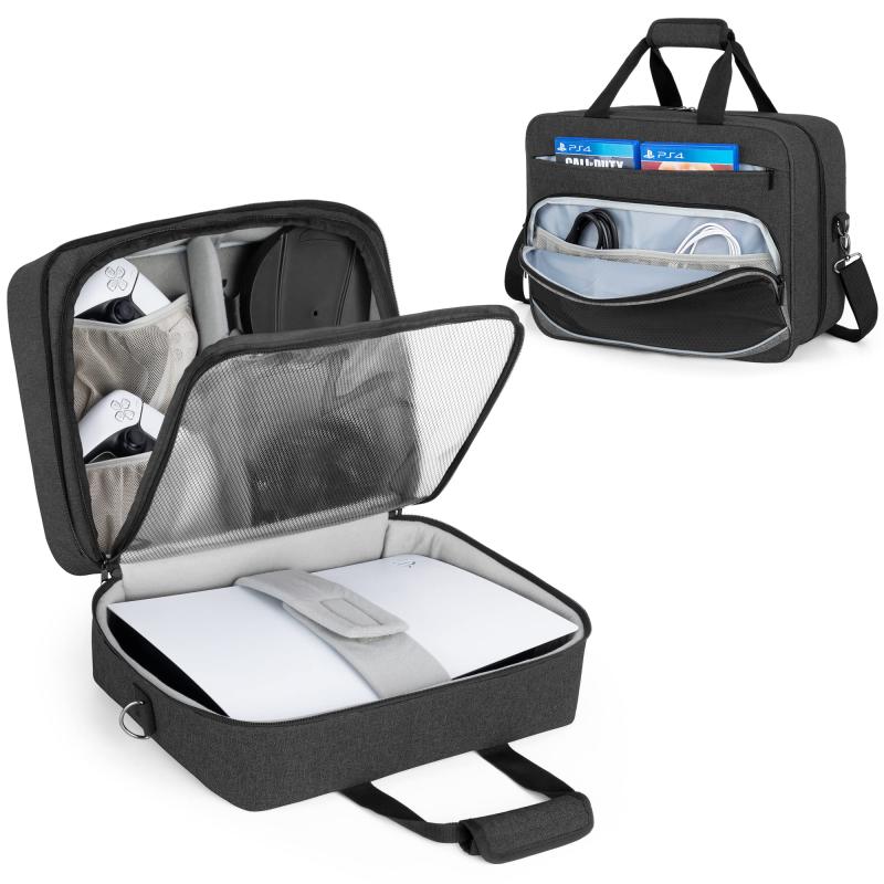 乐天商城 - Trunab PS5 収納バッグ ps5 収納ケース 多機能対応 PS5/PS4 キャリーバッグ 大容量 持ち運び 耐衝撃 防塵