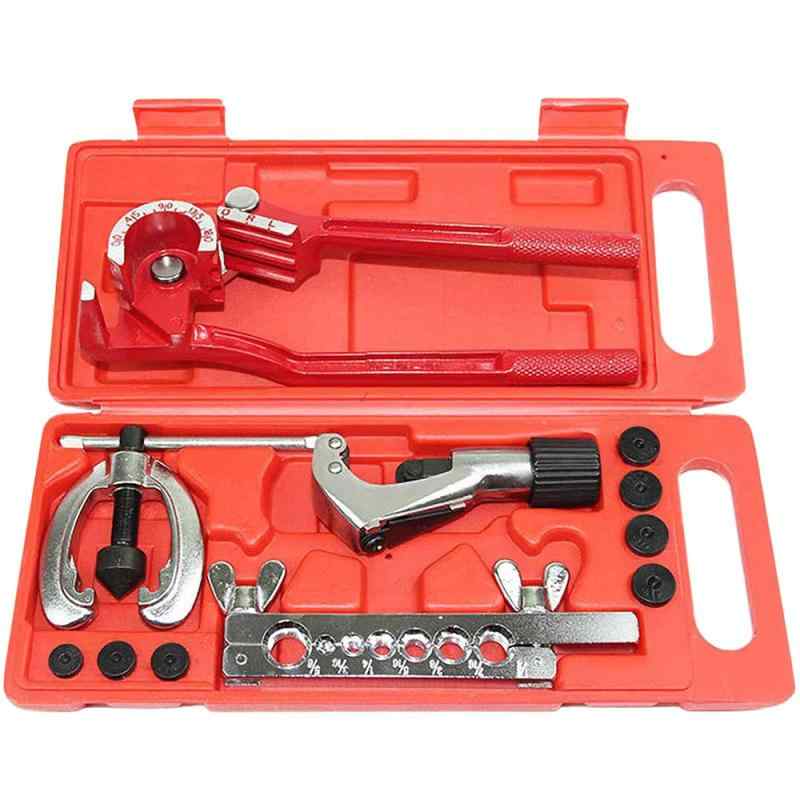 UPstore パイプベンダー ＆ ダブルフレアリングツールセット 手動 エアコン配管 フレア加工 切断 チュ..