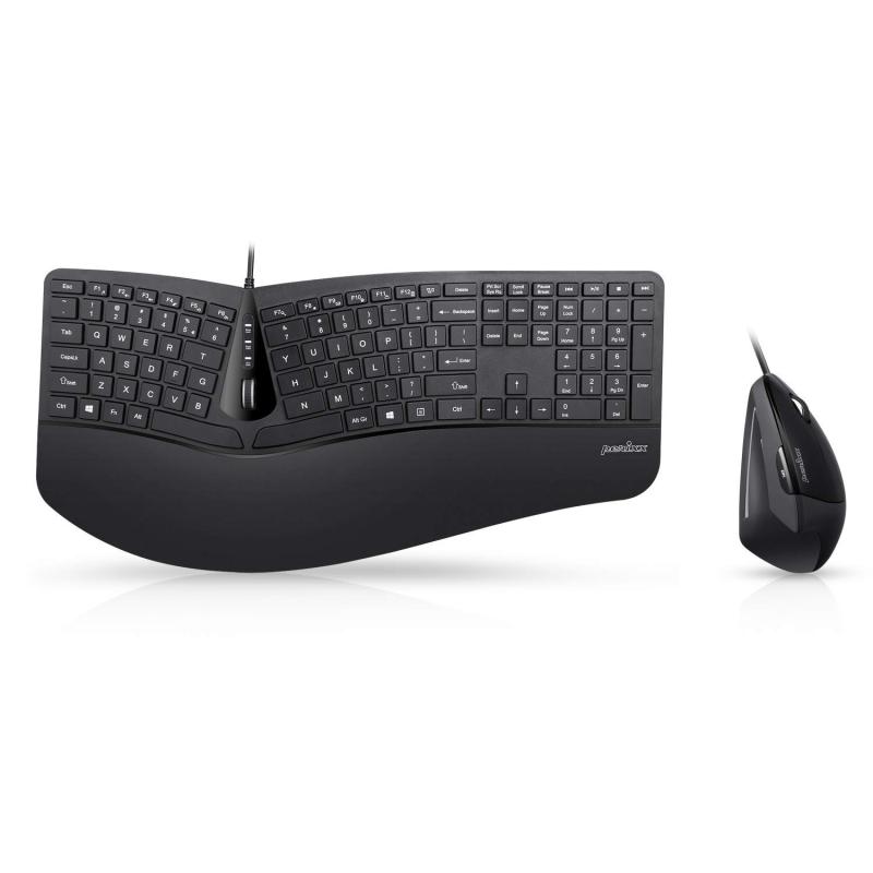 Rakuten - Perixx ぺリックス PERIDUO-505 エルゴノミクスキーボード 垂直型 マウスセット 有線 調節可能なパームレスト付き 4方向チルトホイール搭載 メンブレン式 英語配列 浅いキーストローク【正規