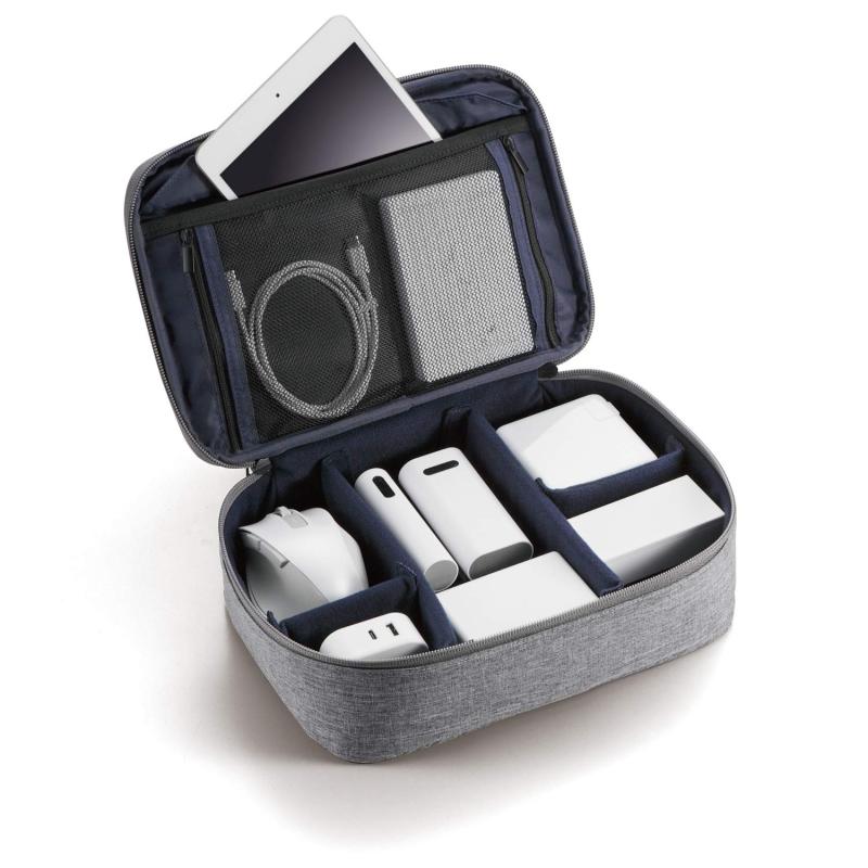 エレコム ガジェットポーチ ガジェット ポーチ 大容量 【キャリングタイプ】 ガジェットケース オーガナイズポーチ ブラック BMA-GP15BK