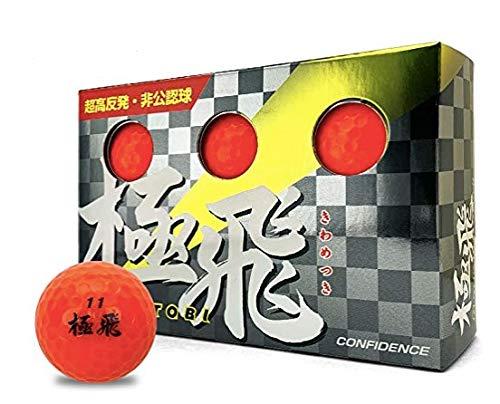 CONFIDENCE(コンフィデンス) ゴルフボール ゴルフボール 極飛 6個入り オレンジ