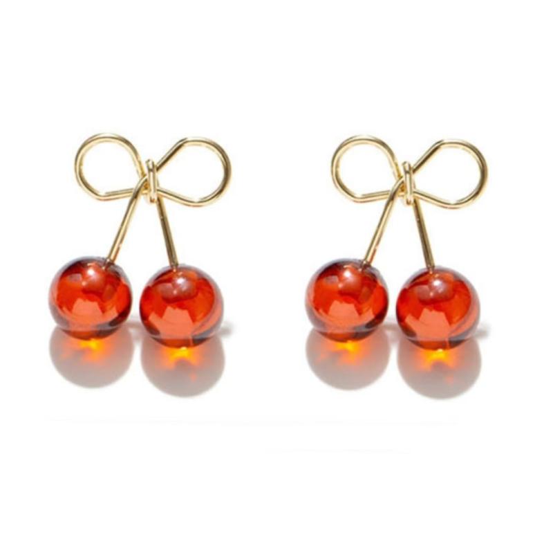 ピアス シルバー Sivler925ポスト アレルギー対応 チェリー レッド シルバー925 レディースピアス イヤリング さくらんぼモチーフ プレゼント プチギフト 贈り物 専用収納ケース付き