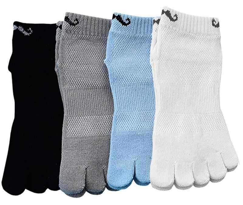 [InSomila] [インソミラ] キッズ ソックス 5本指ソックス 靴下 4足 セット 子供用 メッシュ 女の子 男の子 可愛い 綿 通園 通学 通気 ヒゲ柄 自転車柄