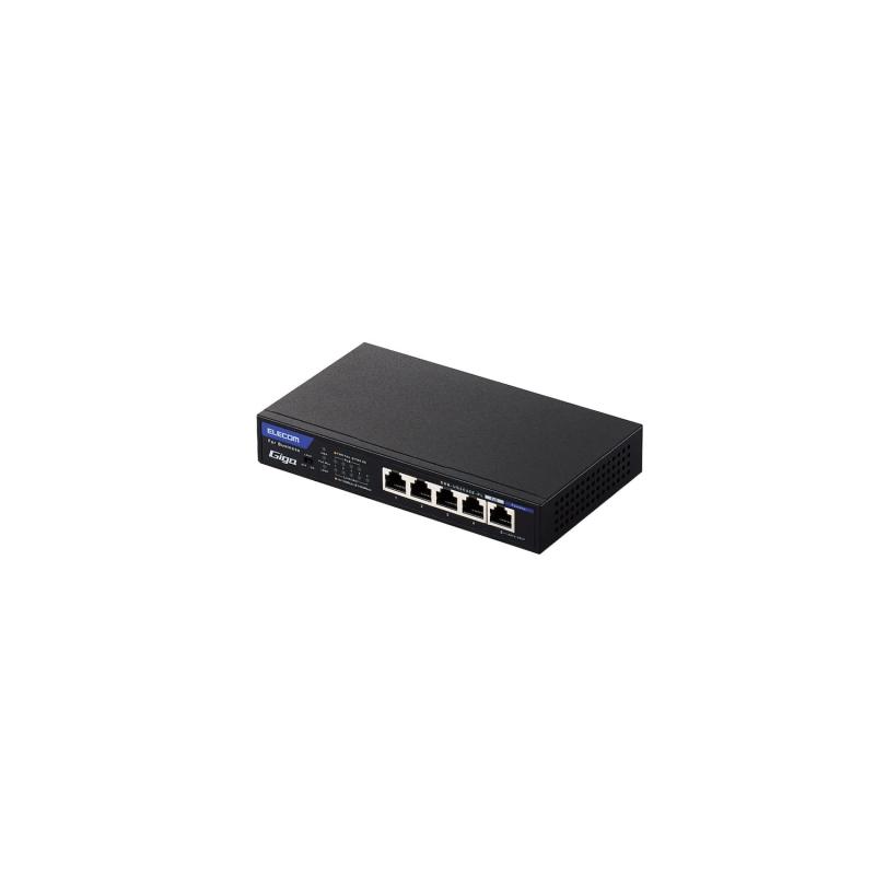 乐天商城 - エレコム スイッチングハブ 5ポート ノンインテリジェント Giga対応 PoE給電対応 ACアダプタ給電 小型 法人向け ブラック EHB-UG2C05E-PL