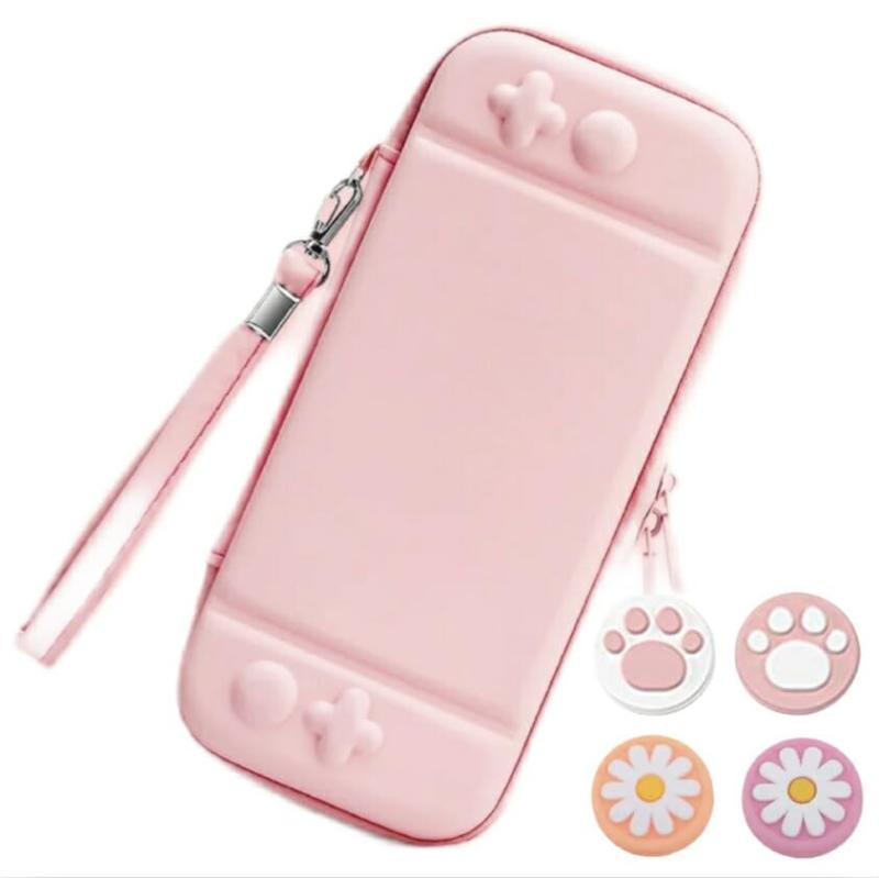Nintendo SWITCH LITE 専用収納ケース ジョイコンキャップ4個付 保護ケース 任天堂スイッチ ライト キャリングケース