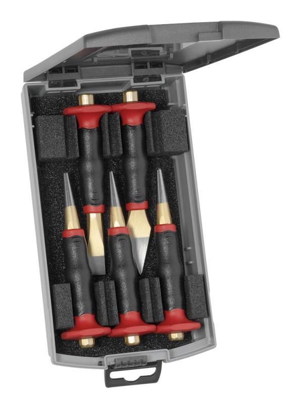 RENNSTEIG グリップ付ポンチ チゼルセット 5本組 421-102-0