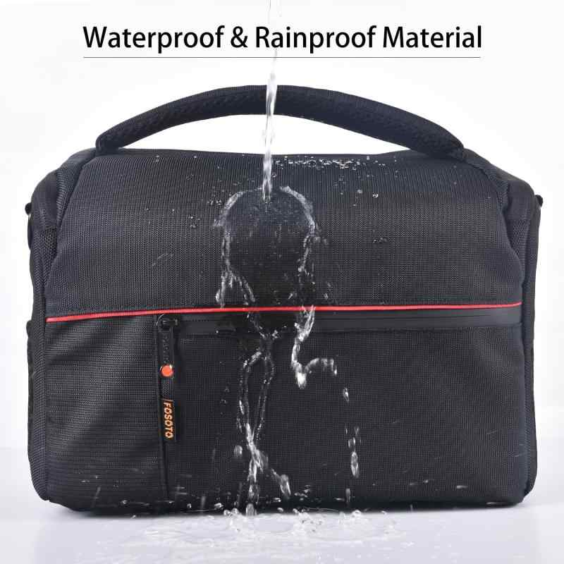 FOSOTO DSLR一眼レフカメラケース ショルダーバッグ デジタルカメラ用 Lサイズ大容量 収納スペース &仕切り付き 様々なカメラに対応