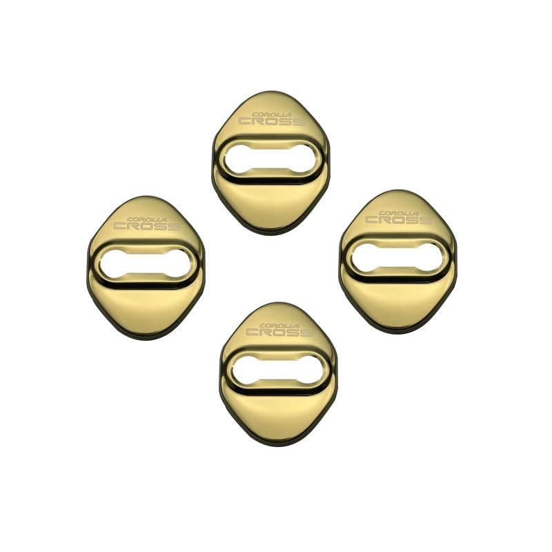 MEKOMEKO 新型 トヨタ カローラクロス 専用 ストライカー カバー ドアロック カバー メッキ アクセサリー 内装 パーツ ステンレス 4PCS 新型 Corolla cross 2021年9月〜