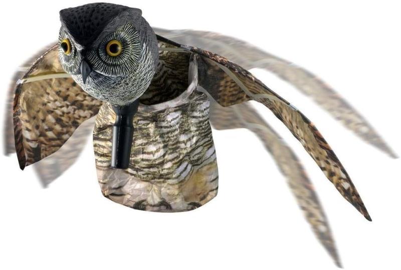 skycabin 庭の装飾 鳩よけ 鳥よけフクロウ・ムービングウィング【怖がらせ駆除・防鳥防獣対策】撃退カラス、ハト、スズメ、ムクドリ、キツツキ、ヒヨドリなど、雀よけ対策 鳩対策 鳥対策