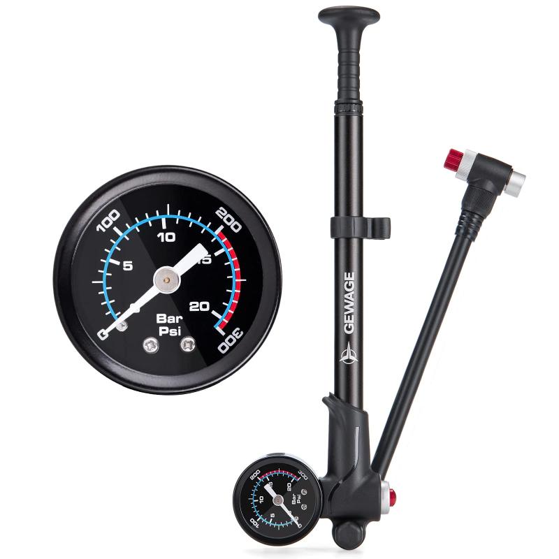 乐天商城 - GEWAGE 自転車 サスペンションポンプ 300psi/20bar ショックポンプ ゲージ付き 米式バルブ対応 MTB用
