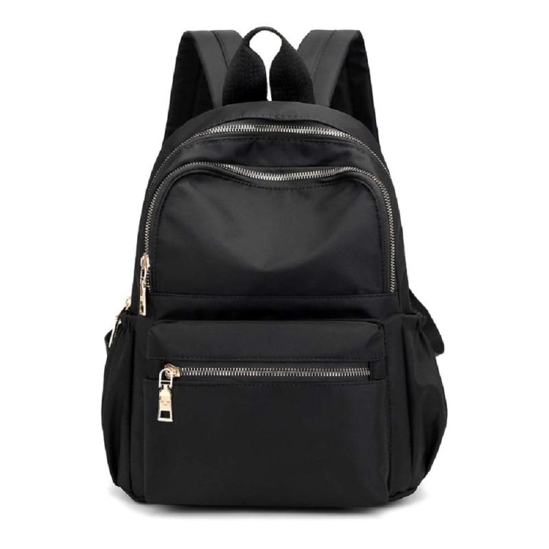 [zhongningyifeng] ZNYFリュック レディース 小さめ ミニリュック かわいい 女の子 ナイロン bag for women 防水 軽量 人気 3way (black wide strap)