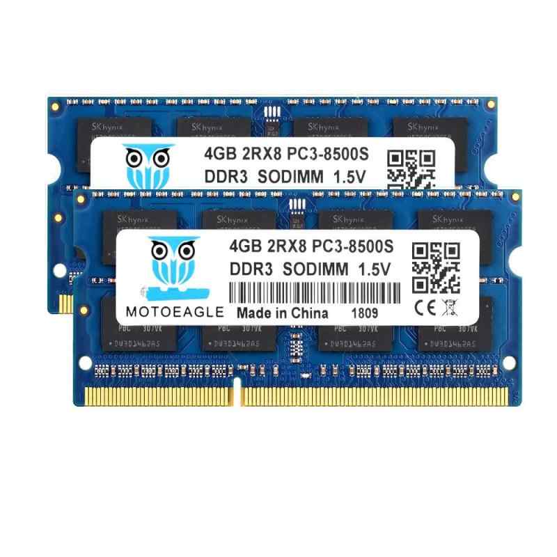 乐天商城 - Motoeagle PC3-8500 DDR3 1066Mhz 4GB×2枚 1.5VノートPC用メモリ204Pin CL7 Non-ECC SO-DIMM Mac 対応
