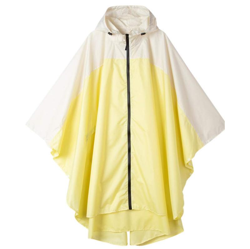 [Moli&Hani] [Amazonブランド] ポンチョ レインコート 配色レディース レインウェア 雨 合羽 大人女子 オシャレ 通勤 ひざ丈 レディス ポンチョ 女の子 大きいサイズ 防水 収納袋付き