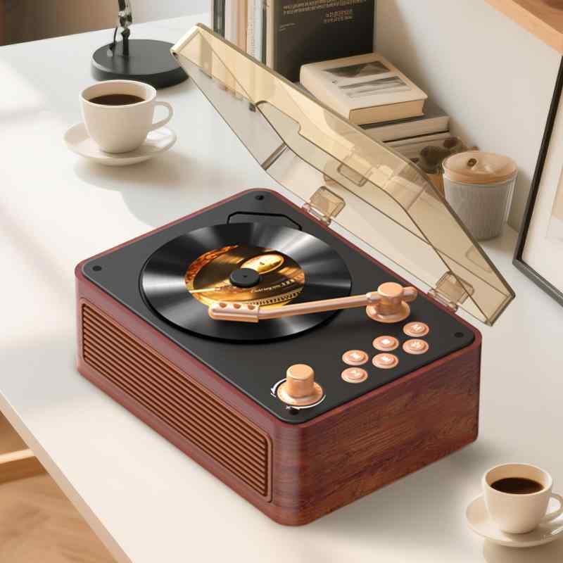 Gueray CDプレーヤー レトロ Bluetooth受信＆送信 Y-02