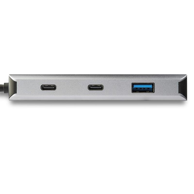 StarTech.com 4ポートUSB-Cハブ/2x USB-A & 2x USB-C/SuperSpeed 10Gbps USB Type-C 3.1/3.2 Gen2 対応ハブ/USBバスパワー対応/アルミ筐体/25cmケーブル HB31C