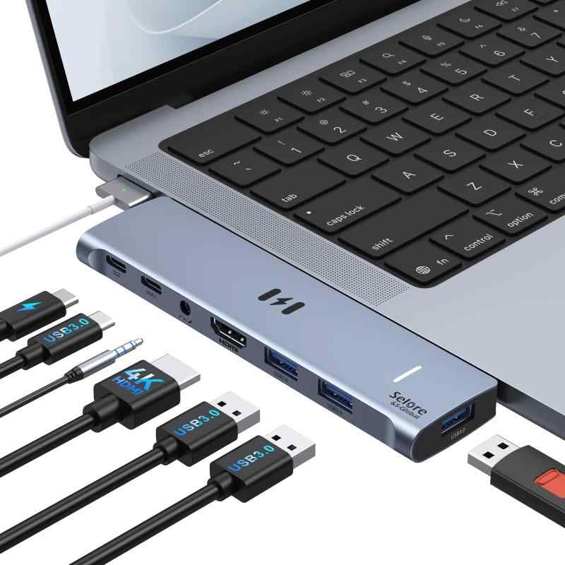 USB C ドッキングステーション 4画面対応 13-in-1ドック USB CデュアルHDMI 8K DisplayPort VGA RJ45 SD/Micro SD USB A&C 3.1 10Gbps PD 100W 2 HDMI HUB