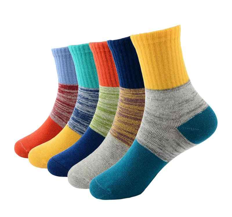 [InSomila] [インソミラ] キッズ 靴下 5足セット カラフル 可愛い 子供の靴下 くつした 男の子 女の子 ソックス 綿 通学 スポーツ KIDS SOCKS
