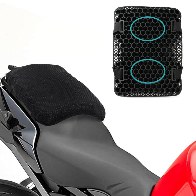 樂天商城 - heran バイクシート クッションシート 新生代 ゲルクッション 3D立体メッシュ メッシュシートカバー付き 衝撃吸収 日焼け止め 通気性MAX 心地快適 ゲル座布団 取り付け簡単 スクーター用 椅子