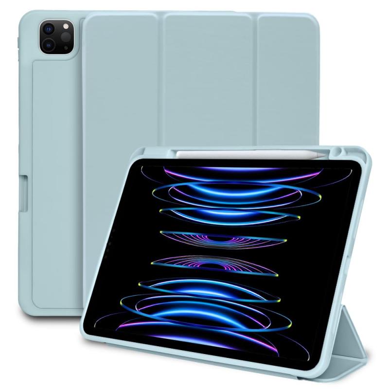 MS factory iPad Pro 2022 2021 2020 ケース Apple Pencil 収納 耐衝撃 ソフト TPU スタンド オートスリープ ペンシルホルダー 全6色 for iPad Pro11 Pro12.9