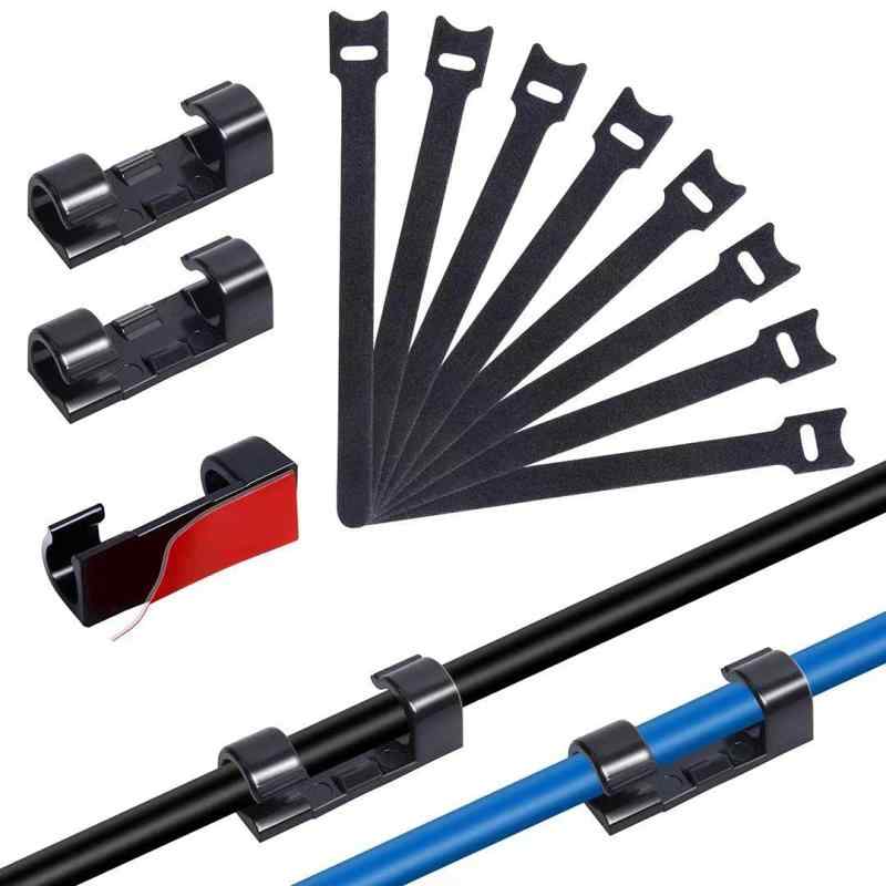 乐天商城 - コードクリップ HIEI ケーブルクリップ 収納 配線アクセサリー pc電源コード整理用