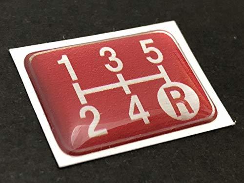 Tuningfan シフトパターン エンブレム レッド 5速MT車用 赤 SPE-R501